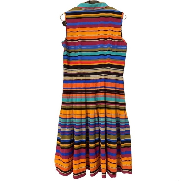 Calvin Klein Sleeveless Multicolor Stripe Dress size 8 - Picture 7 of 8